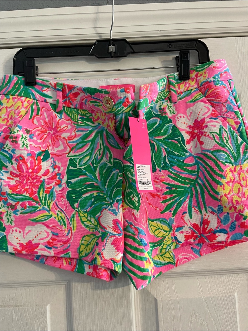 Lilly Pulitzer Pink Tropical Floral Bermuda Shorts